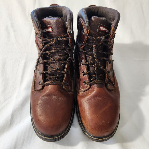 Craftsman Kryptor Men's 11 Wide Brown Steel Toe Waterproof Non Slip Work Boot - Picture 3 of 14